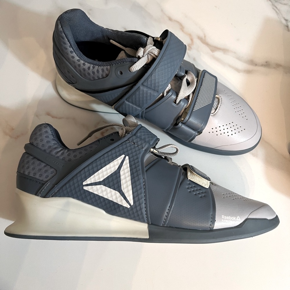 Reebok Women's Blue Gray Weightlifting Shoes with Strap